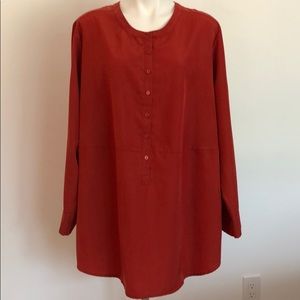 Roaman”s burnt orange blouse. Size 1X.